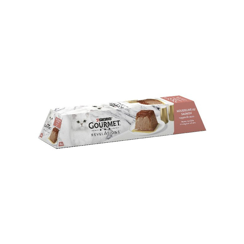 Gourmet revelations mousseline au saumon 4x57g de Animalerie Libourne et Bordeaux - Gironde dans Patees pour chats
