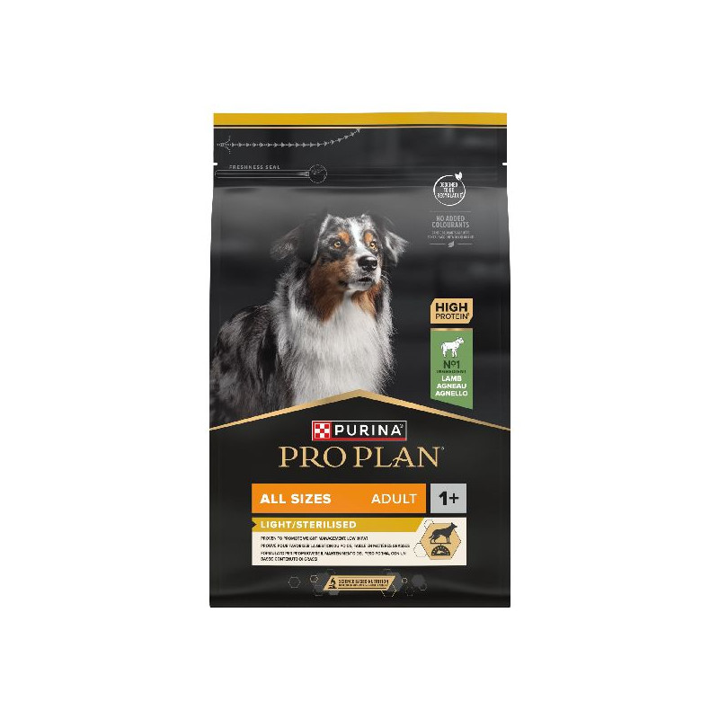 Proplan chien adult light/sterilised agneau 3kg de Proplan - croquette chien et chat dans Proplan pour chiens
