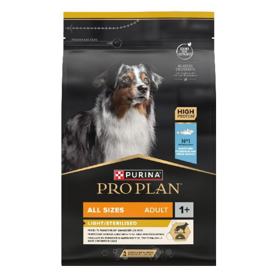 Proplan chien adult light/sterilised poisson 3k de Proplan - croquette chien et chat dans Proplan pour chiens