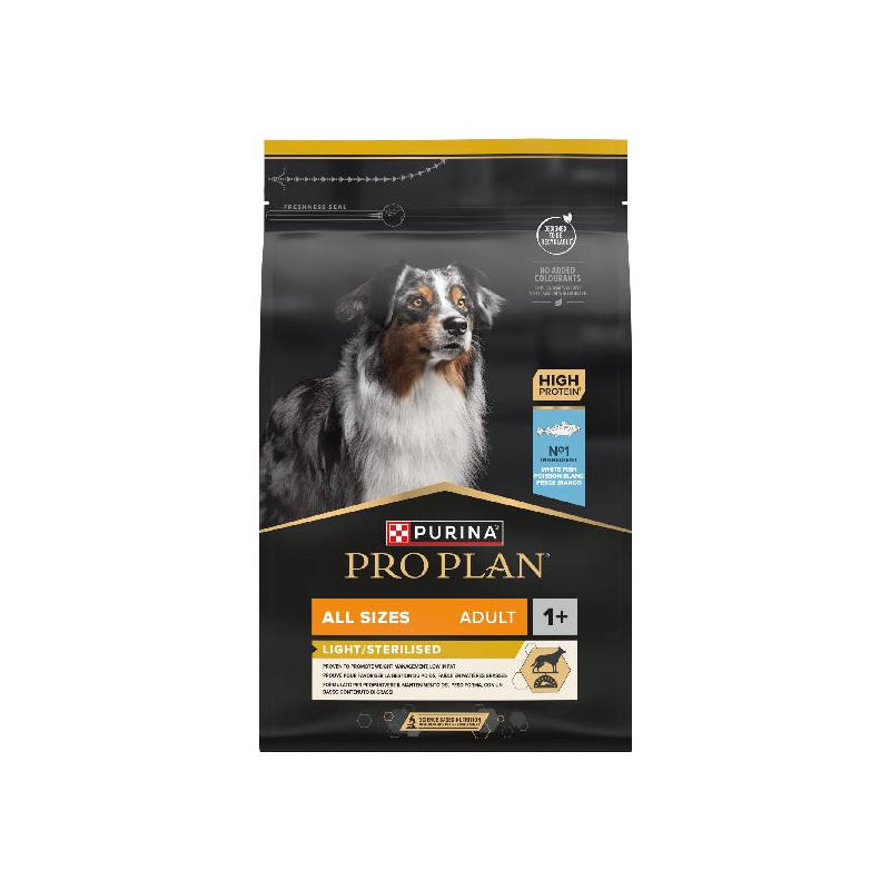 Proplan chien adult light/sterilised poisson 3k de Proplan - croquette chien et chat dans Proplan pour chiens