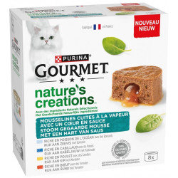 Gourmet nature's creations mousselines 8x85g de Animalerie Libourne et Bordeaux - Gironde dans Patees pour chats