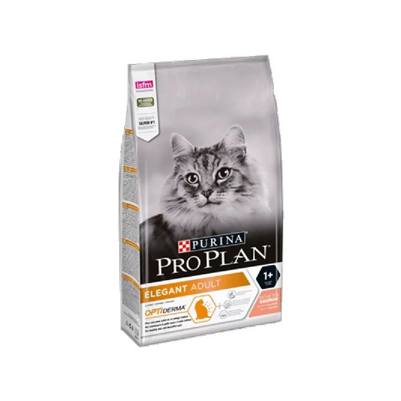 Proplan elegant adult - optiderma saumon - 3kg de Proplan - croquette chien et chat dans Croquettes Purina Proplan pour chats