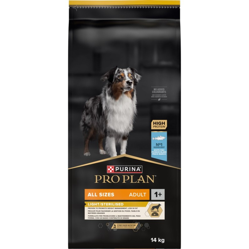 Proplan chien adult light/sterilised poisson 14 de Proplan - croquette chien et chat dans Proplan pour chiens