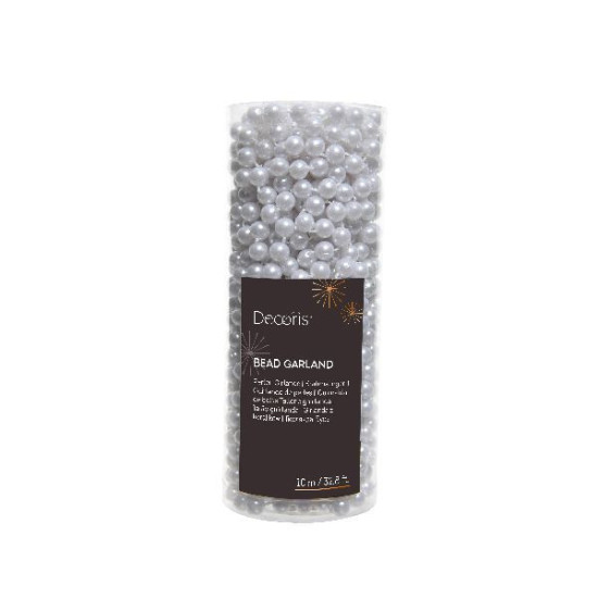Guirlande de perles 10m blanc hiver deco noël de Déco de Noël - Jardinerie Bordeaux et Libourne dans Guirlande pour sapin de ...