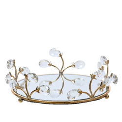 Assiette de decoration couleur or dia28.5 h10 de Déco de Noël - Jardinerie Bordeaux et Libourne dans 🍽️Décoration de table de...