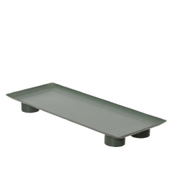 Assiette rectangulaire en fer thermolaque de Déco de Noël - Jardinerie Bordeaux et Libourne dans 🍽️Décoration de table de Noël
