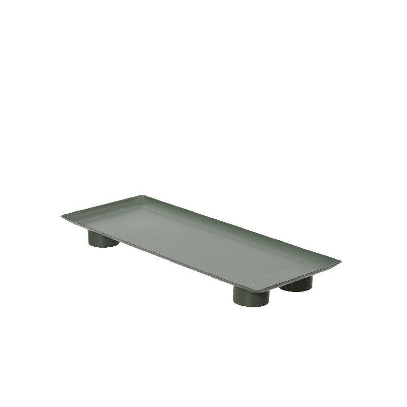 Assiette rectangulaire en fer thermolaque de Déco de Noël - Jardinerie Bordeaux et Libourne dans 🍽️Décoration de table de Noël