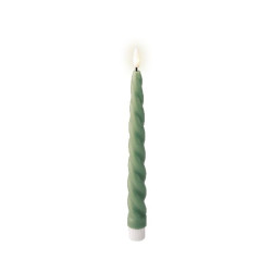 Bougie mèche à led droite torsadé vert noël x2 de Déco de Noël - Jardinerie Bordeaux et Libourne dans Bougie de Noël et acces...