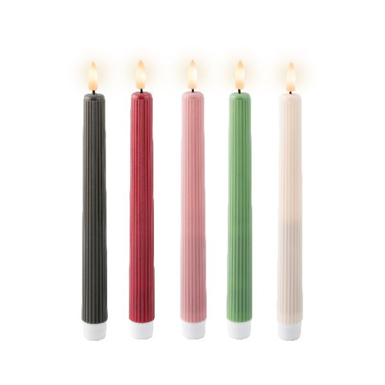 Bougie avec mèche à led droite pour le diner de Déco de Noël - Jardinerie Bordeaux et Libourne dans Bougie de Noël et accesso...
