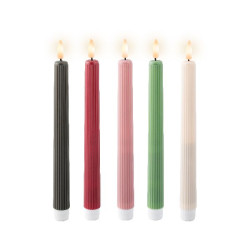 Bougie avec mèche à led droite pour le diner de Déco de Noël - Jardinerie Bordeaux et Libourne dans Bougie de Noël et accesso...