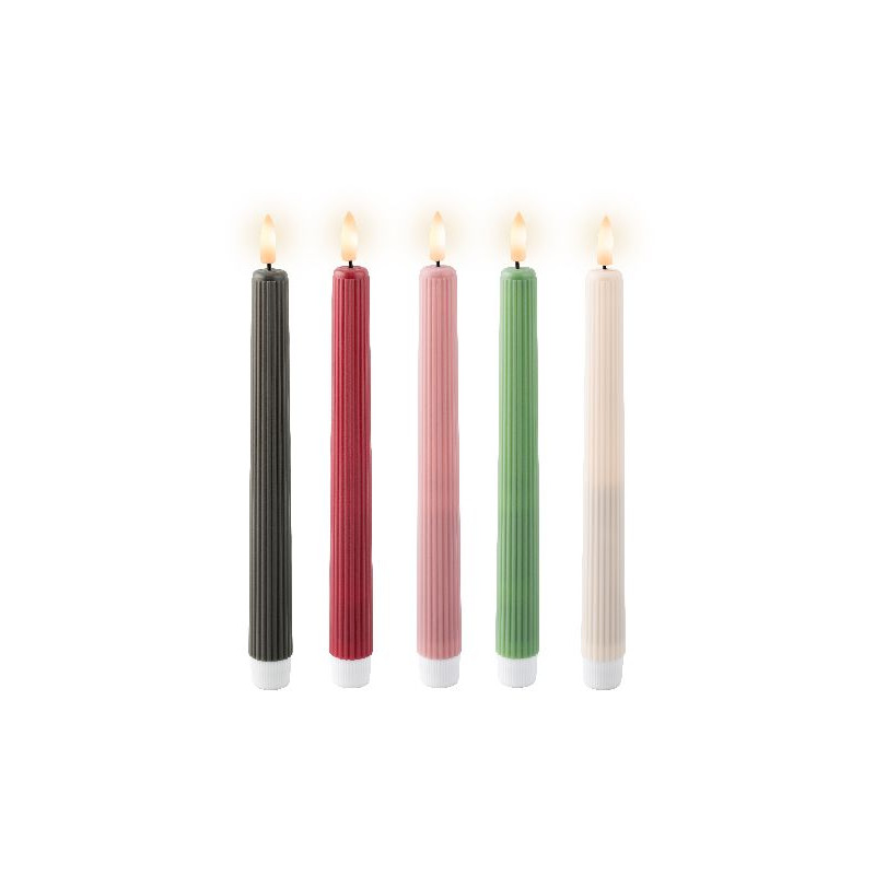 Bougie avec mèche à led droite pour le diner de Déco de Noël - Jardinerie Bordeaux et Libourne dans Bougie de Noël et accesso...