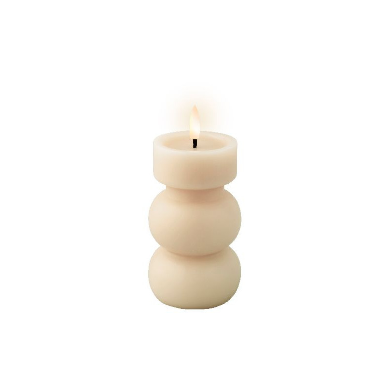 Bougie avec mèche à led forme de vase blanc pm de Déco de Noël - Jardinerie Bordeaux et Libourne dans Bougie de Noël et acces...