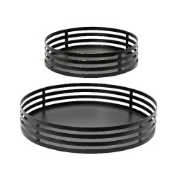 Plateau en fer rond couleur noir dia38cm de Déco de Noël - Jardinerie Bordeaux et Libourne dans Plat, plateau et dessous de plat