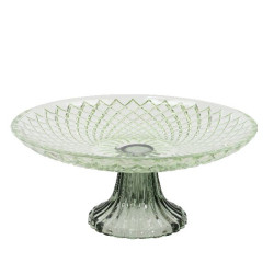 Presentoir a gateau verre relief a carreaux de Déco de Noël - Jardinerie Bordeaux et Libourne dans 🍽️Décoration de table de Noël