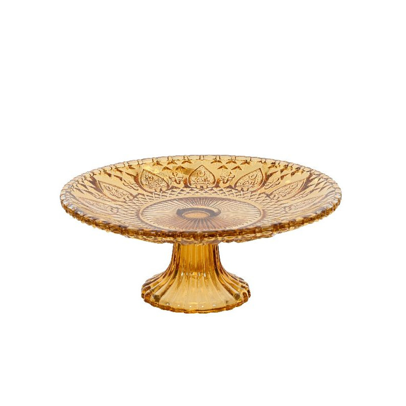 Presentoir a gateau verre relief ovale ambre de Déco de Noël - Jardinerie Bordeaux et Libourne dans 🍽️Décoration de table de ...