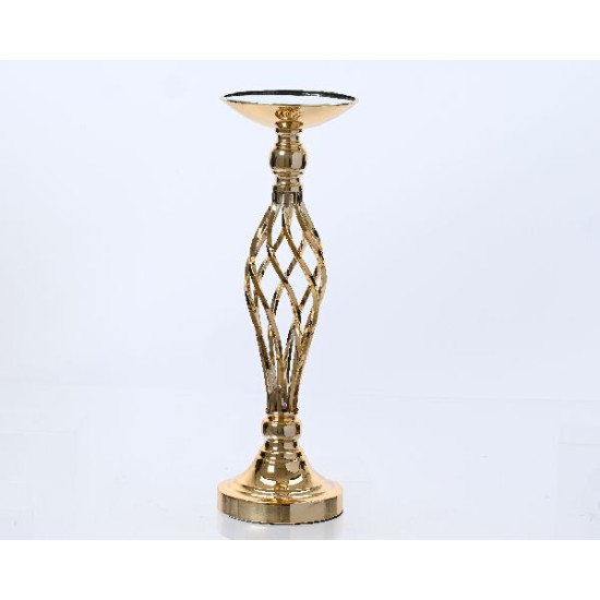 Bougeoir en metal galvanise dia15 h46cm de Déco de Noël - Jardinerie Bordeaux et Libourne dans 🍽️Décoration de table de Noël