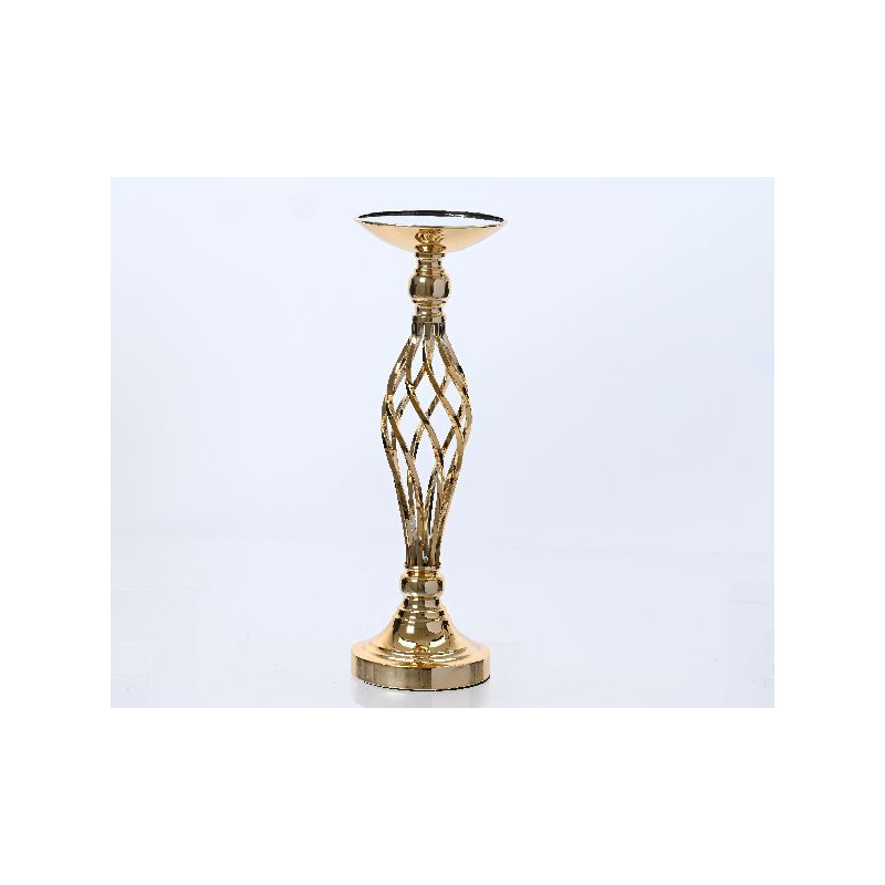 Bougeoir en metal galvanise dia15 h46cm de Déco de Noël - Jardinerie Bordeaux et Libourne dans 🍽️Décoration de table de Noël