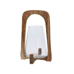 Lanterne en bois d'acacia 100%fsc h35.5cm de Déco de Noël - Jardinerie Bordeaux et Libourne dans Eclairages - Luminaires - La...