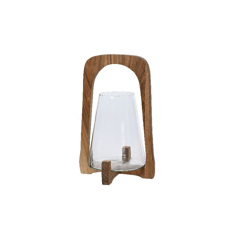 Lanterne en bois d'acacia 100%fsc h35.5cm de Déco de Noël - Jardinerie Bordeaux et Libourne dans Eclairages - Luminaires - La...
