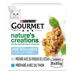 Gourmet nature's creation poisson thon - 8x85g de Animalerie Libourne et Bordeaux - Gironde dans Patees pour chats