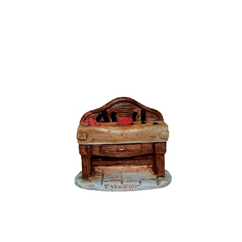 Billot du boucher - decor de Santons de Provence Escoffier dans ⛲Santons de Provence