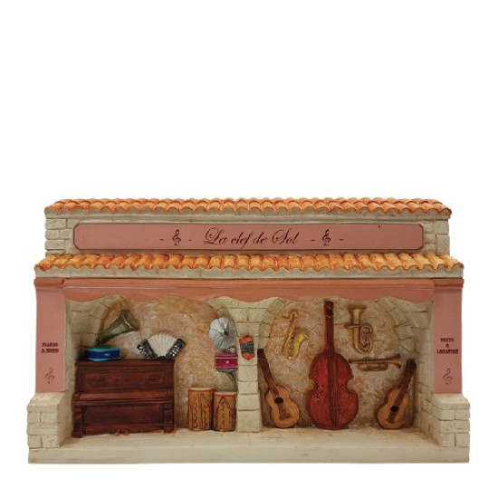 Echoppe du musicien - facade - decor de Santons de Provence Escoffier dans ⛲Santons de Provence