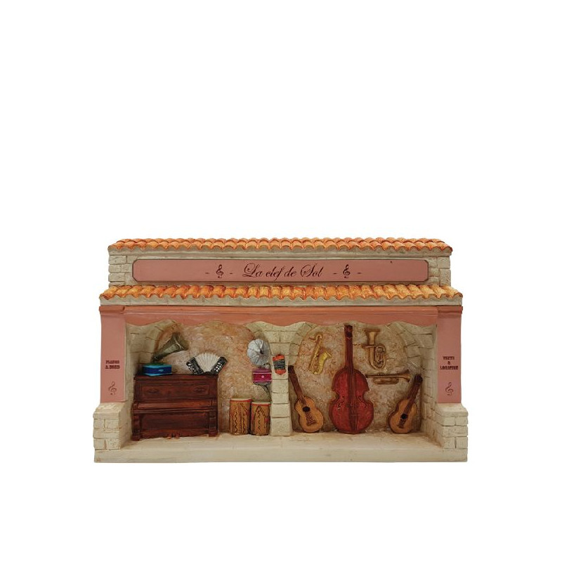 Echoppe du musicien - facade - decor de Santons de Provence Escoffier dans ⛲Santons de Provence