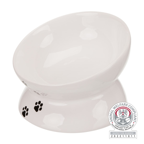 Gamelle augmentée en céramique 015 l/13 cm blanc de Trixie - Produit pour animaux dans Gamelles, distributeurs et fontaines p...
