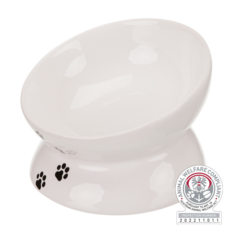 Gamelle augmentée en céramique 015 l/13 cm blanc de Trixie - Produit pour animaux dans Gamelles, distributeurs et fontaines p...