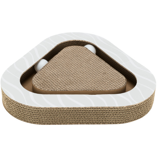 Griffoir carton balles catnip 36x5x36/36 cm gris de Trixie - Produit pour animaux dans Griffoirs pour chats