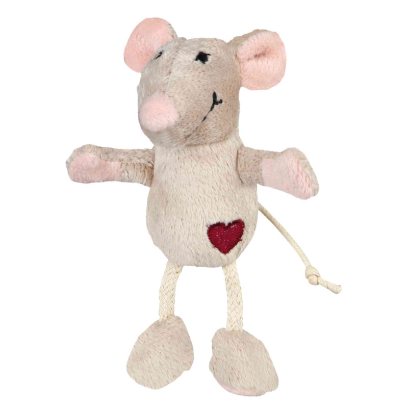 Souris en peluche catnip 11 cm beige de Trixie - Produit pour animaux dans Jouets pour chats