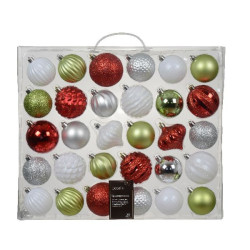 Boule polystyrene mix rouge/blanc x30 deco noël de Déco de Noël - Jardinerie Bordeaux et Libourne dans Boule pour sapin de Noël