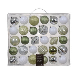 Boule polystyrene mix vert/couleur x30 de Déco de Noël - Jardinerie Bordeaux et Libourne dans Boule pour sapin de Noël
