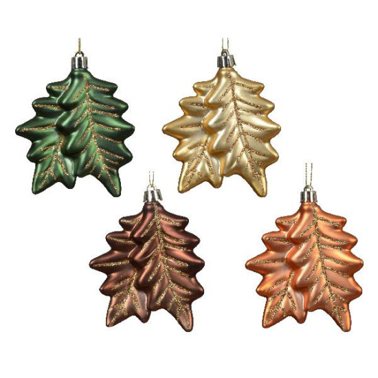 Feuille incassable mat 4 coloris ass h9cm de Déco de Noël - Jardinerie Bordeaux et Libourne dans 🎄Déco de sapin