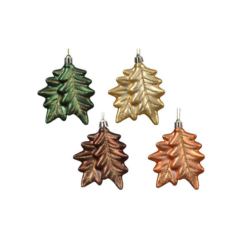 Feuille incassable mat 4 coloris ass h9cm de Déco de Noël - Jardinerie Bordeaux et Libourne dans 🎄Déco de sapin