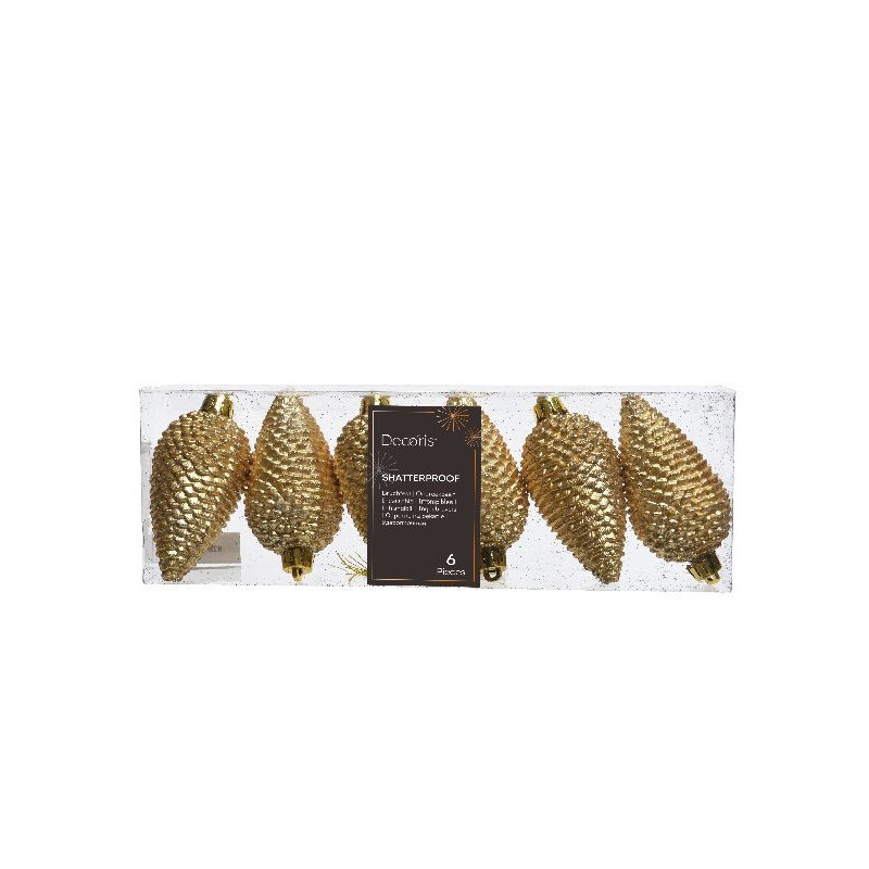 Pomme de pin incassable paillette or clair d4.5 de Déco de Noël - Jardinerie Bordeaux et Libourne dans 🎄Déco de sapin