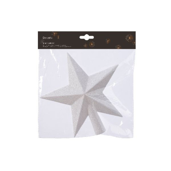 Cimier incassable paillettes blanc/irise h19 de Déco de Noël - Jardinerie Bordeaux et Libourne dans 🎄Déco de sapin