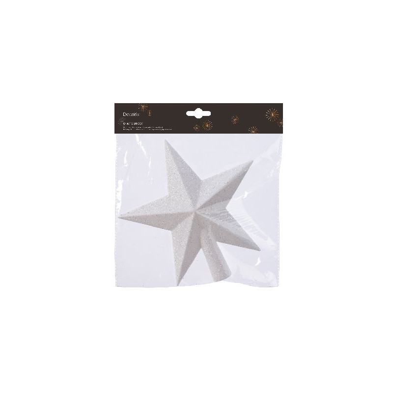 Cimier incassable paillettes blanc/irise h19 de Déco de Noël - Jardinerie Bordeaux et Libourne dans 🎄Déco de sapin