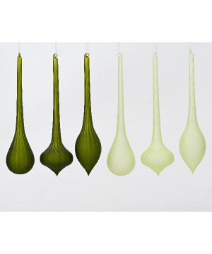 Ornement en verre a/torsade 6ass d6.5cm noël de Déco de Noël - Jardinerie Bordeaux et Libourne dans 🎄Déco de sapin