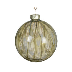 Boule de verre translucide a/peinture vert h8cm de Déco de Noël - Jardinerie Bordeaux et Libourne dans Boule pour sapin de Noël