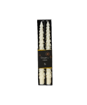 Bougie de cierge blanc laine d2.2 h25 x2 noël de Déco de Noël - Jardinerie Bordeaux et Libourne dans 🍽️Décoration de table de...