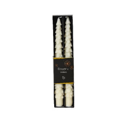 Bougie de cierge blanc laine d2.2 h25 x2 noël de Déco de Noël - Jardinerie Bordeaux et Libourne dans 🍽️Décoration de table de...