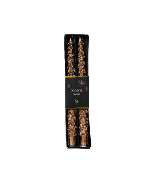 Bougie de cierge brun gingembre d2.2 h25 x2 de Déco de Noël - Jardinerie Bordeaux et Libourne dans 🍽️Décoration de table de Noël