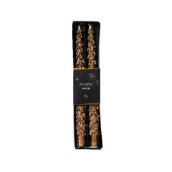 Bougie de cierge brun gingembre d2.2 h25 x2 de Déco de Noël - Jardinerie Bordeaux et Libourne dans 🍽️Décoration de table de Noël