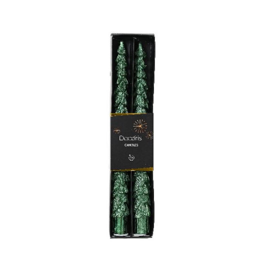Bougie de cierge vert pin d2.2 h25 x2 deco noël de Déco de Noël - Jardinerie Bordeaux et Libourne dans 🍽️Décoration de table ...