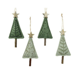 Sapin en feutrine etoile paillettes vert h14cm de Déco de Noël - Jardinerie Bordeaux et Libourne dans 🎄Déco de sapin