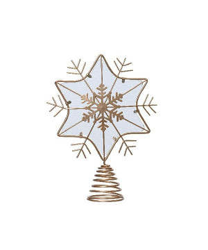 Cimier de verre cadre etoile transparent h25 de Déco de Noël - Jardinerie Bordeaux et Libourne dans 🎄Déco de sapin