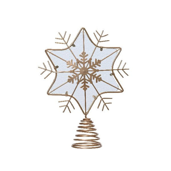 Cimier de verre cadre etoile transparent h25 de Déco de Noël - Jardinerie Bordeaux et Libourne dans 🎄Déco de sapin