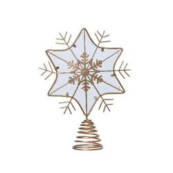 Cimier de verre cadre etoile transparent h25 de Déco de Noël - Jardinerie Bordeaux et Libourne dans 🎄Déco de sapin