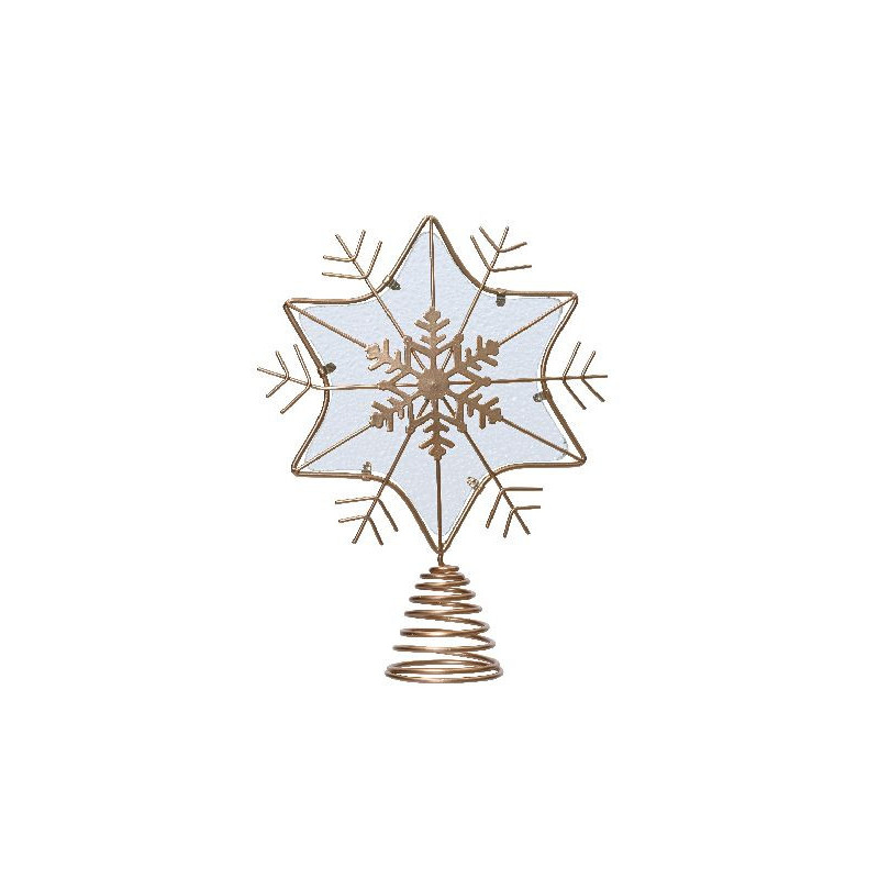 Cimier de verre cadre etoile transparent h25 de Déco de Noël - Jardinerie Bordeaux et Libourne dans 🎄Déco de sapin